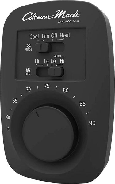 Coleman Black Analog Heat / Cool Wall Thermostat 9420-351