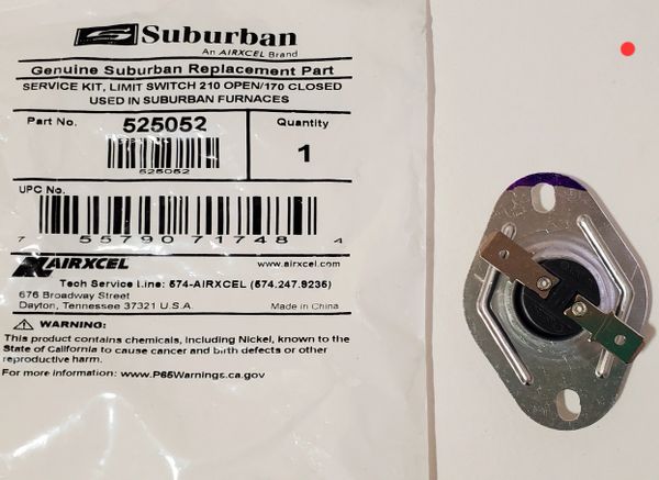 Suburban Furnace Limit Switch 525052