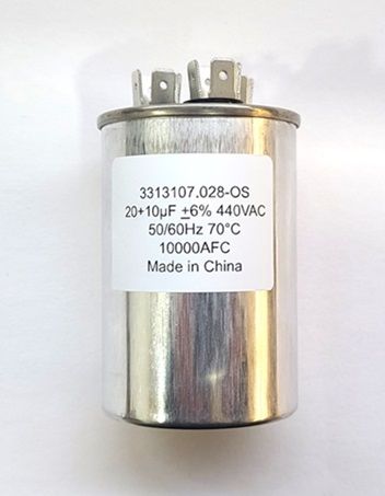 Dometic Air Conditioner Motor Run Capacitor 20+10uF 3313107.028-OS