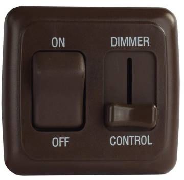 Dimmer On / Off Switch with Bezel, Brown, 12185