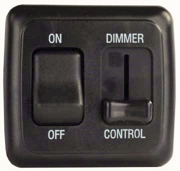 Dimmer On / Off Switch with Bezel, Black, 12275