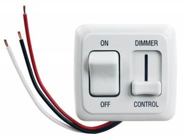 Dimmer On / Off Switch with Bezel, White, 15205
