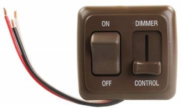 Dimmer On / Off Switch with Bezel, Brown, 15215
