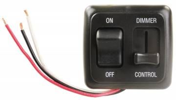 Dimmer On / Off Switch with Bezel, Black, 15225