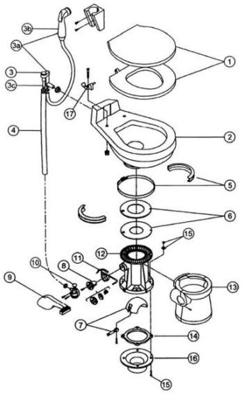 Dometic / SeaLand Toilet Model Traveler 510 Repair Kit