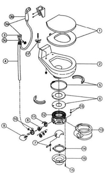 Dometic / SeaLand Toilet Model Traveler 511 Repair Kit