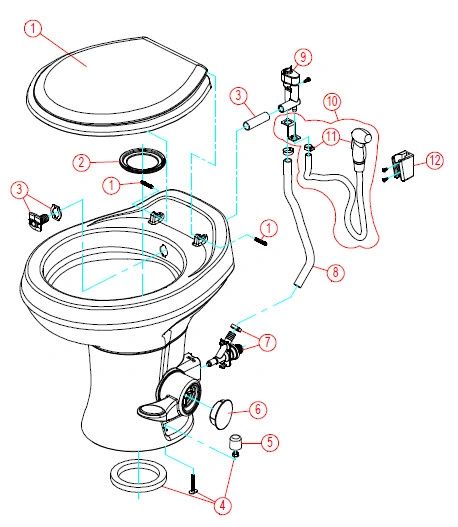 Dometic / SeaLand Toilet Series 300 Repair Kit