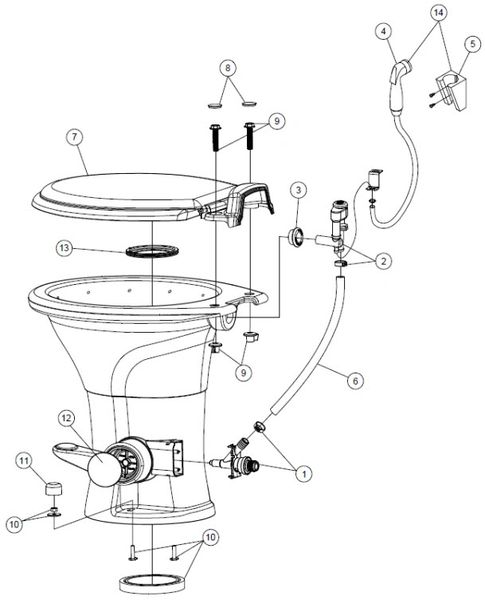 Dometic / SeaLand Toilet Model Series 310 Repair Kit