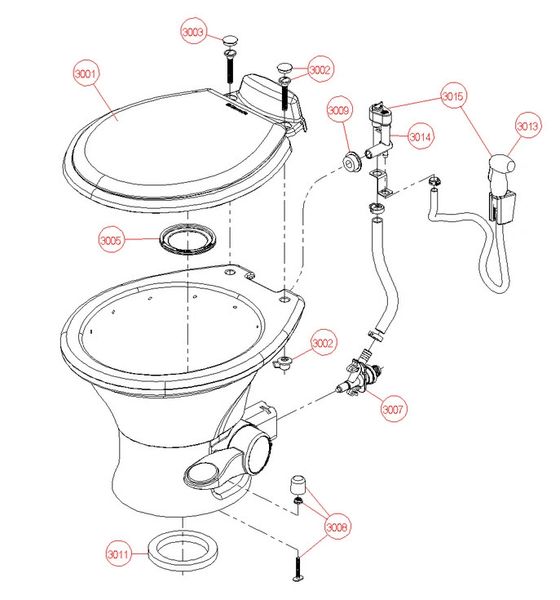 Dometic / SeaLand Toilet Series 311 Repair Kit