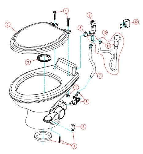 Dometic / SeaLand Toilet Model Revolution 321 Repair Kit