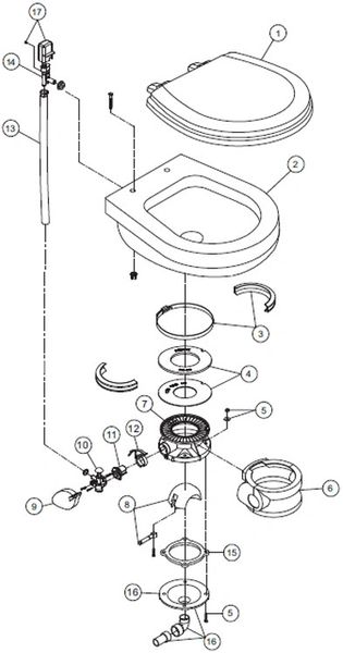 Dometic / SeaLand Toilet Model VacuFlush 706 Repair Kit