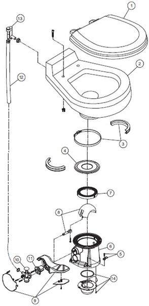 Dometic / SeaLand Toilet Model VacuFlush 1148 Repair Kit