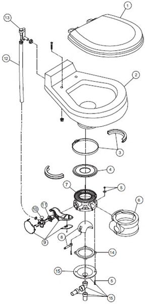 Dometic / SeaLand Toilet Model VacuFlush 1007 Repair Kit