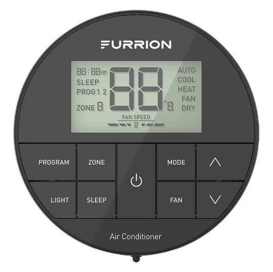 Furrion Chill® Multi-Zone Wall Thermostat - Black, 3 Fan Speeds FACW12ESZA-BL