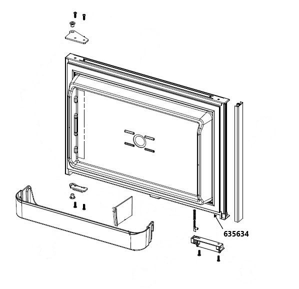 Norcold Refrigerator Left Hand Door Handle Housing 635634