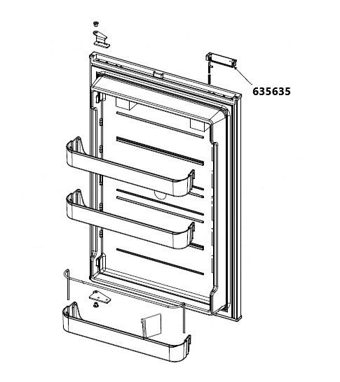 Norcold Refrigerator Right Hand Door Handle Housing 635635