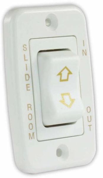 White Low Profile Slide-Out Switch with Bezel 12345