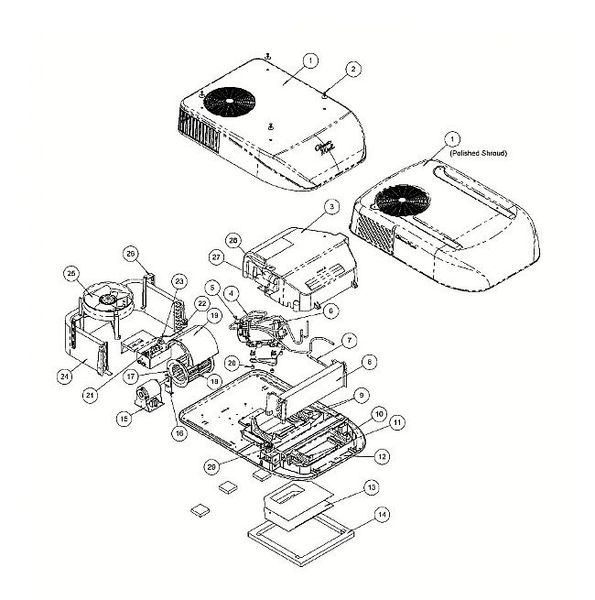 Coleman Air Conditioner Model 47004B676 Capacitor Kit
