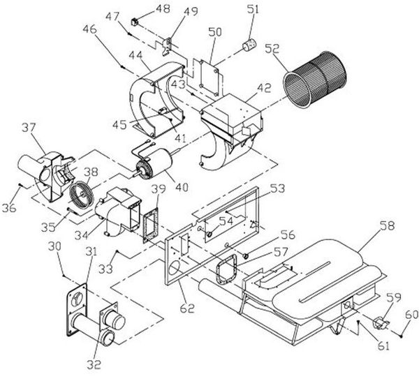 Suburban Furnace Model SF-25F Blower Motor / Blower Wheel / Combustion Wheel Kits