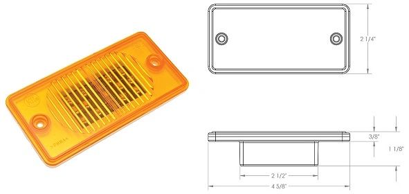 LED Marker Light, Amber 12 Diode, L14-0059A