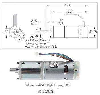 in-Wall Compatible with lippert Schwintek RV Silde Out Motor Replaces 287298 in Wall Motor Slide Out 500:1 High Torque 