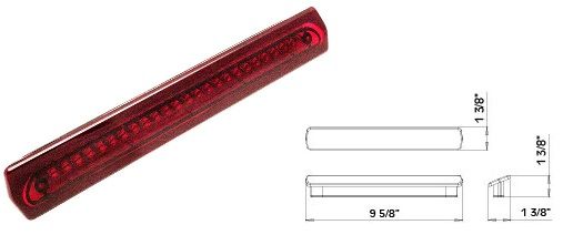 LED Third Brake Light, Flush Mount, L15-0018