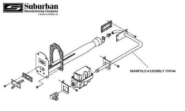 Suburban Furnace Manifold Assembly 170744