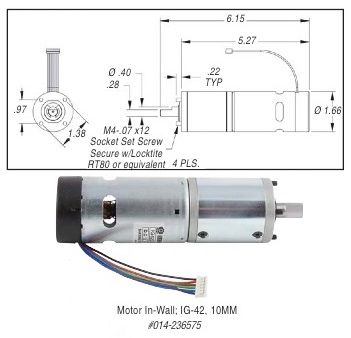 In-Wall Motor, Standard, IG-42, 10MM, 236575