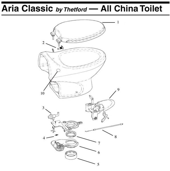 Thetford Toilet Mechanism Assembly 19834