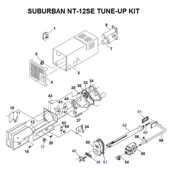 Suburban Furnace Model NT-12SE Tune-Up Kit