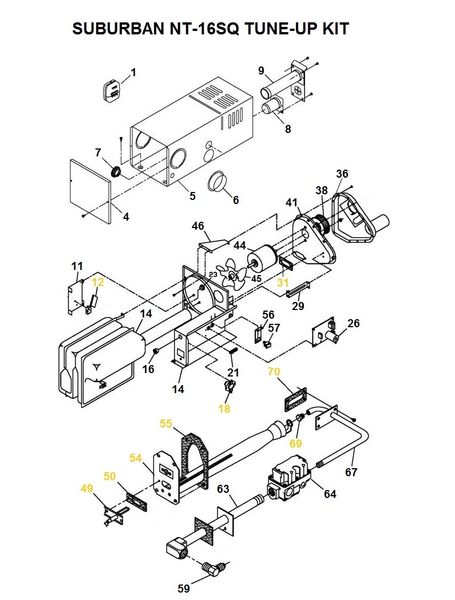 Suburban Furnace Model NT-16SQ Tune-Up Kit