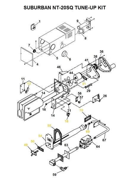 Suburban Furnace Model NT-20SQ Parts | pdxrvwholesale wiring diagram rv suburban furnace nt 