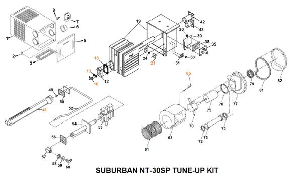 521137 Suburban Furnace Motor Kit For  NT-30M/S/SP 