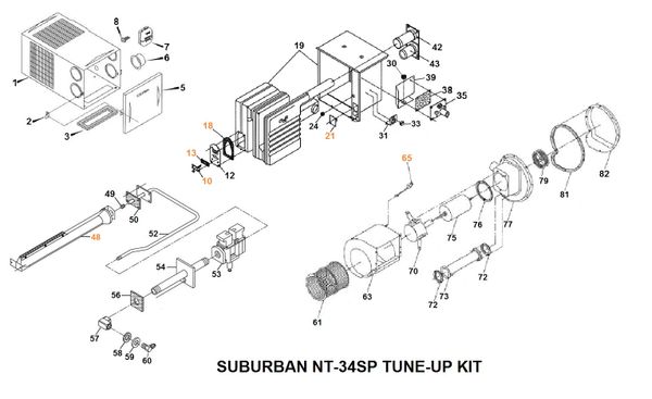 Suburban Furnace Model NT-34SP Tune-Up Kit