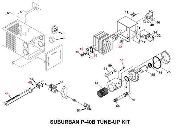 Suburban Furnace Model SF-30F Tune-Up Kit