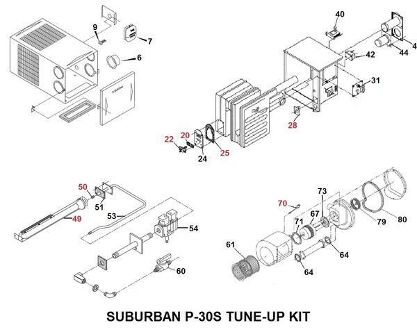 Suburban Furnace Model P-30S Parts pdxrvwholesale