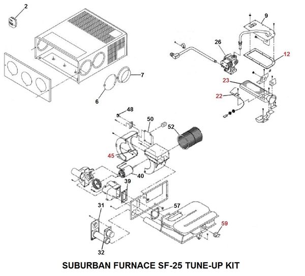 Suburban Furnace Model SF-25 Tune-Up Kit