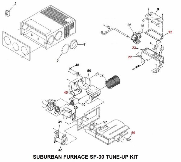 Suburban Furnace Model SF-30 Tune-Up Kit