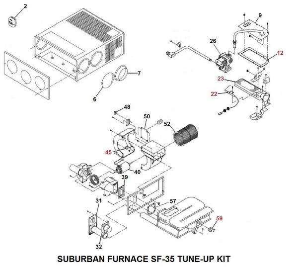 Suburban Furnace Model SF-35 Tune-Up Kit