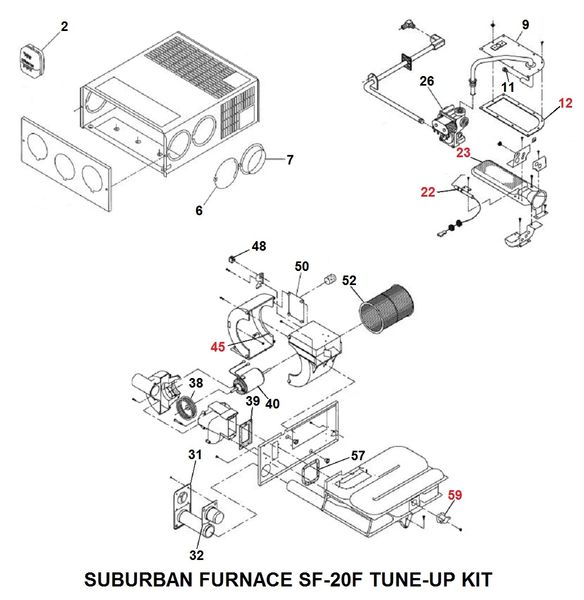 Suburban Furnace Model SF-20F Tune-Up Kit