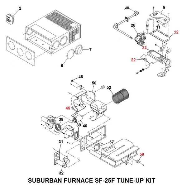 Suburban Furnace Model SF-25F Tune-Up Kit