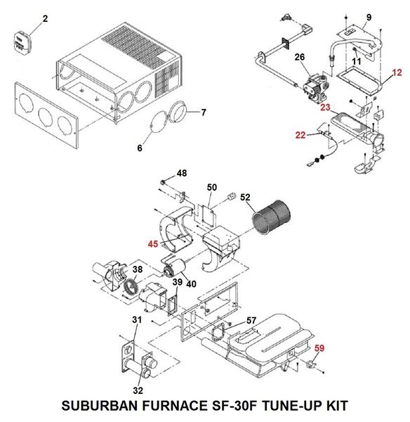 Suburban Furnace Model SF-30F Tune-Up Kit