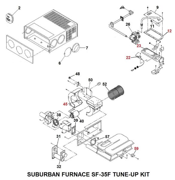 Suburban Furnace Model SF-35F Tune-Up Kit