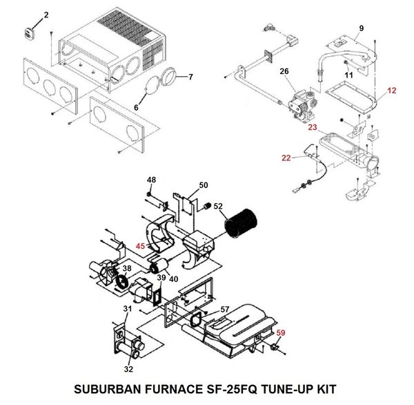 Suburban Furnace Model SF-25FQ Tune-Up Kit