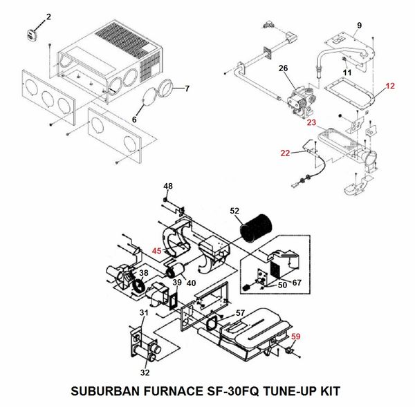 Suburban Furnace Model SF-30FQ Tune-Up Kit