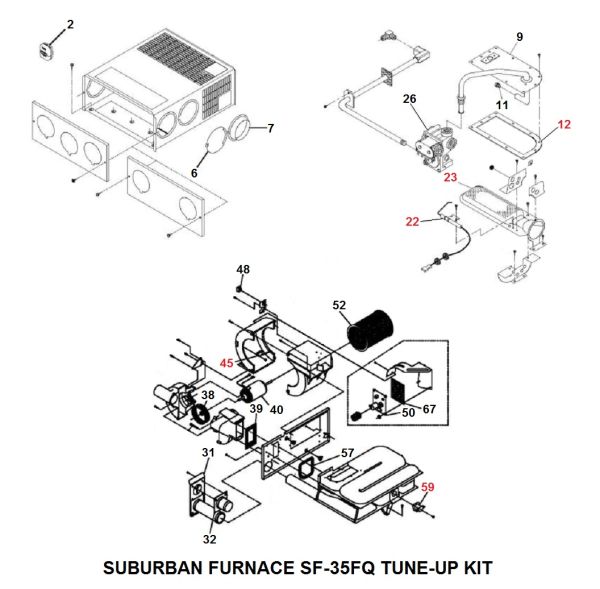 Suburban Furnace Model SF-35FQ Tune-Up Kit