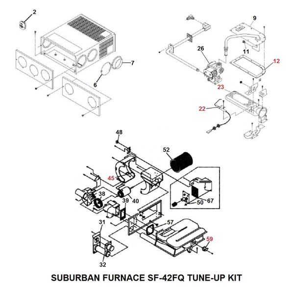 Suburban Furnace Model SF-42FQ Tune-Up Kit