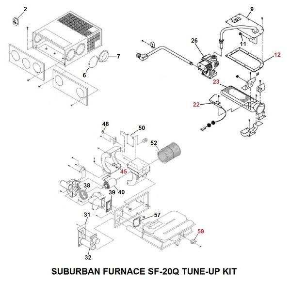 Suburban Furnace Model SF-20Q Tune-Up Kit