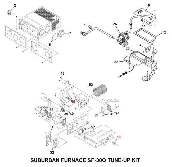 Suburban Furnace Model SF-30Q Tune-Up Kit