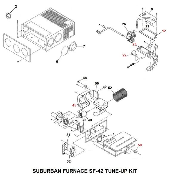 Suburban Furnace Model SF-42 Tune-Up Kit